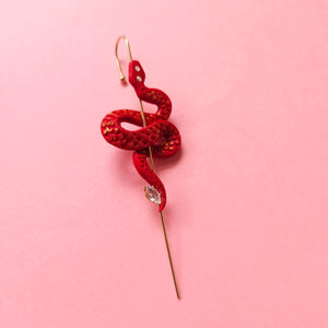 Ear Needle Red Snake