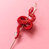 Ear Needle Red Snake