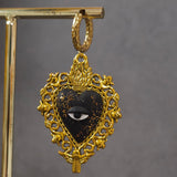 Goth heart glitter
