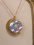 Celestial Pendant double sided (sun, star, moon)