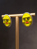 Silver Frame Olive Face