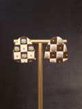 Checkered Brown Stud