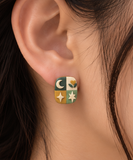 Checkered Green stud